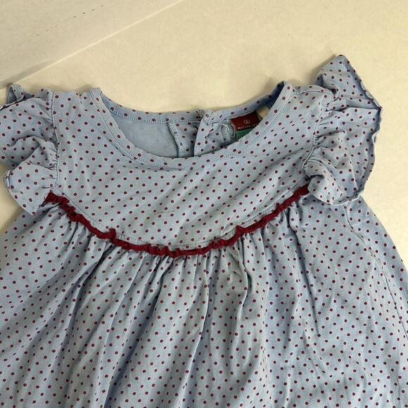 MATILDA JANE CHARACTER COUNTS BLUE AND BURGUNDY POLKA-DOT DRESS size 2 - Picture 4 of 12